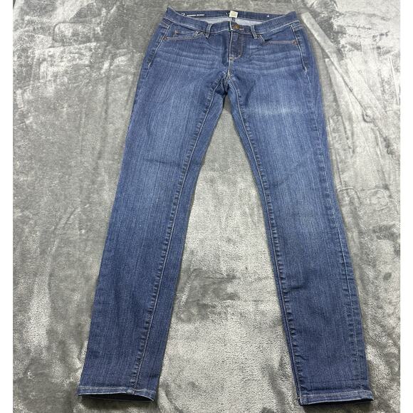 Ann Taylor Loft Outlet Modern Skinny Jeans Womens 2 Blue Dark Denim‎ Stretch - Picture 2 of 13
